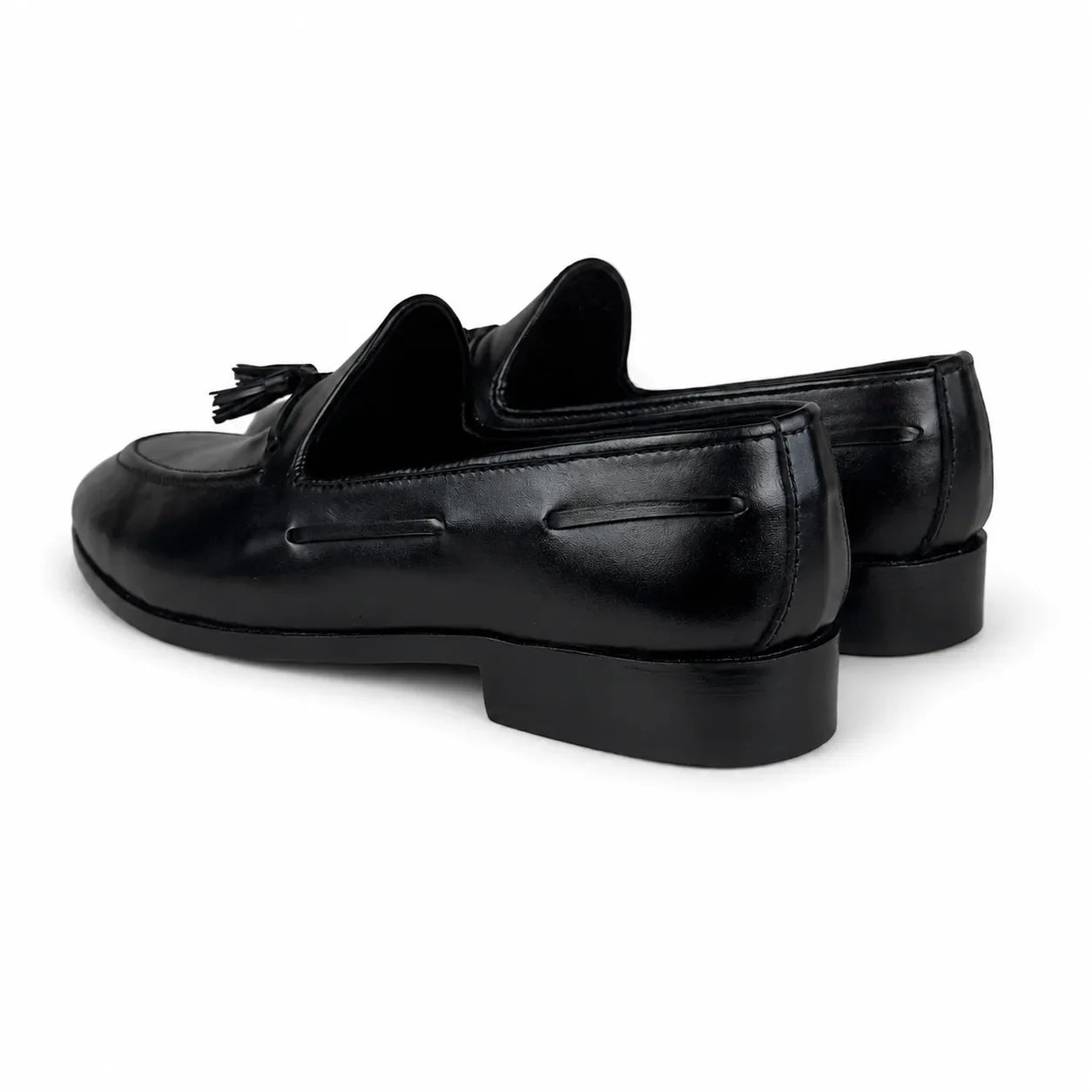 ITALIAN TESSEL LEATHER LOAFER - BLACK