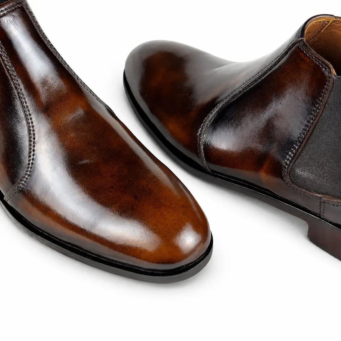 BROWN BUFF LEATHER CHELSEA