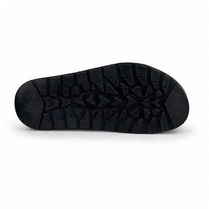 BRAIDE LEATHER SLIPPER - BLACK