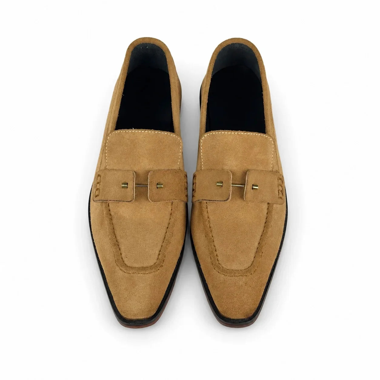 ITALIAN TOE SUEDE LEATHER LOAFER - WARM BEIGE