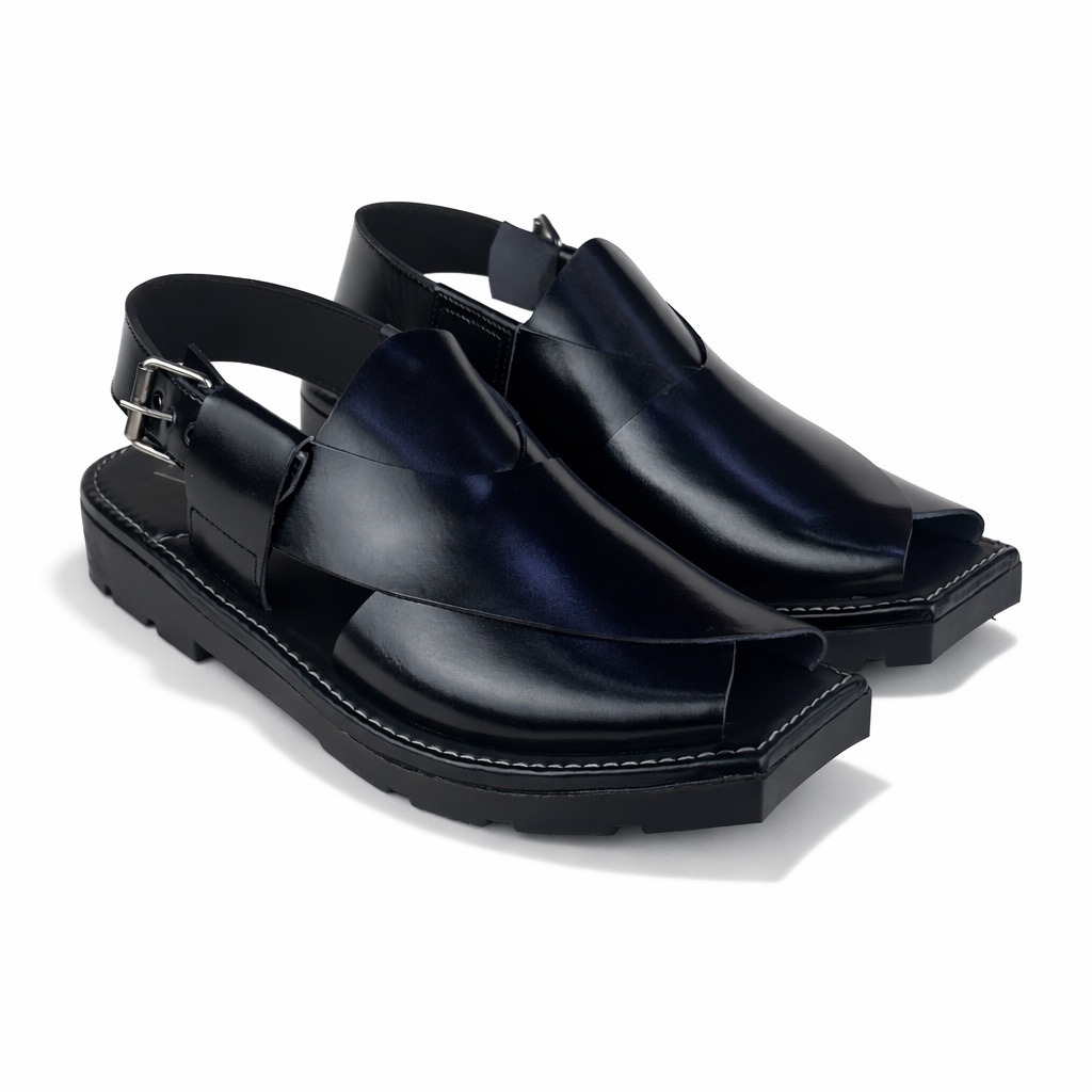 BLACK KAPTAN CHAPPAL #2160