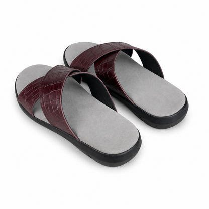 BURGUNDY SLIPPER X - SUEDE INSOLE