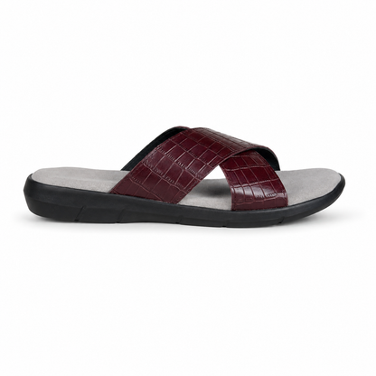 BURGUNDY SLIPPER X - SUEDE INSOLE