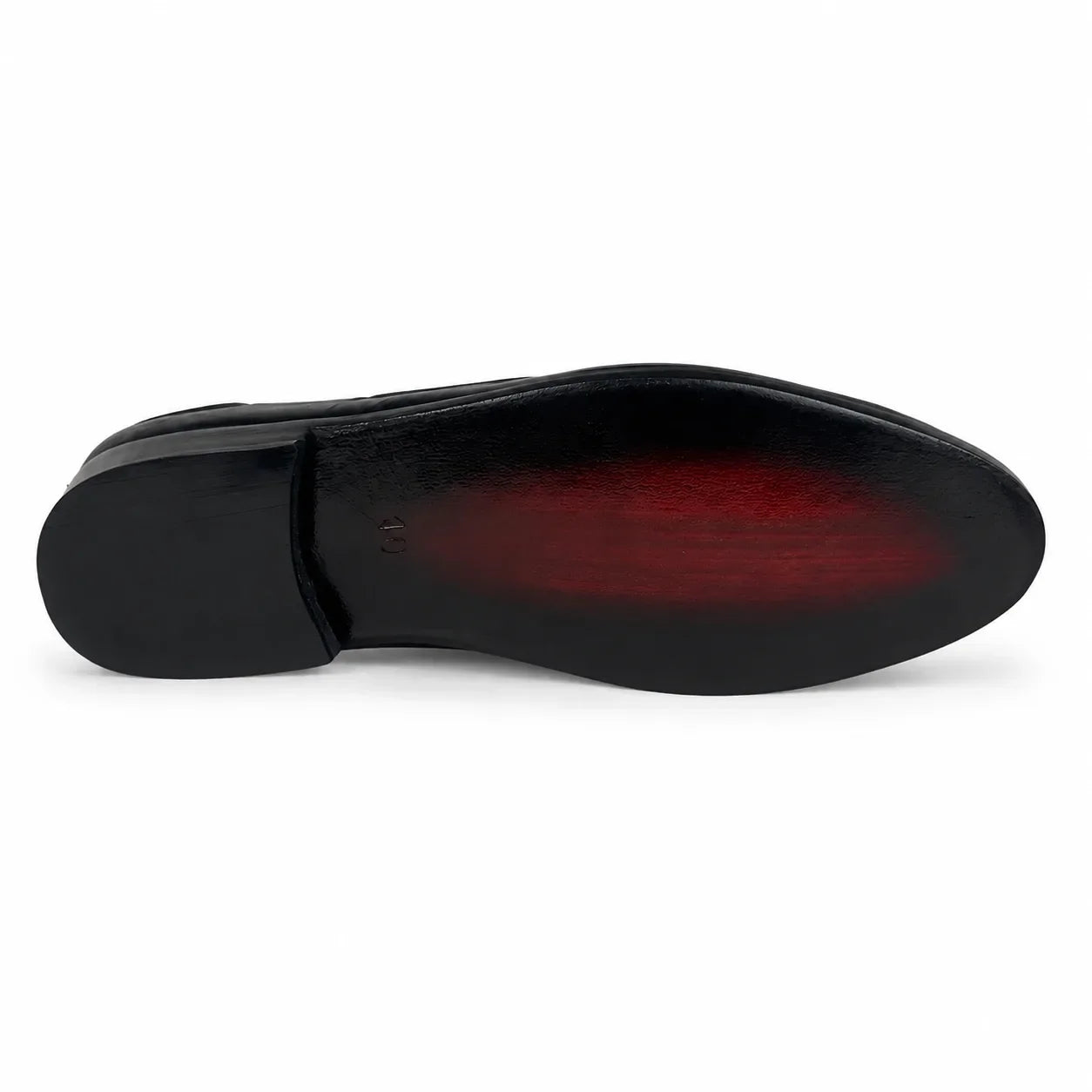 ITALIAN TESSEL LEATHER LOAFER - BLACK