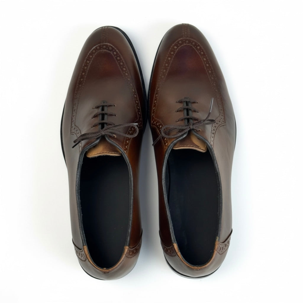 SHADED BROWN BROGUE OXFORD