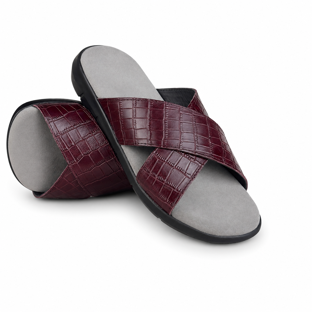 BURGUNDY SLIPPER X - SUEDE INSOLE