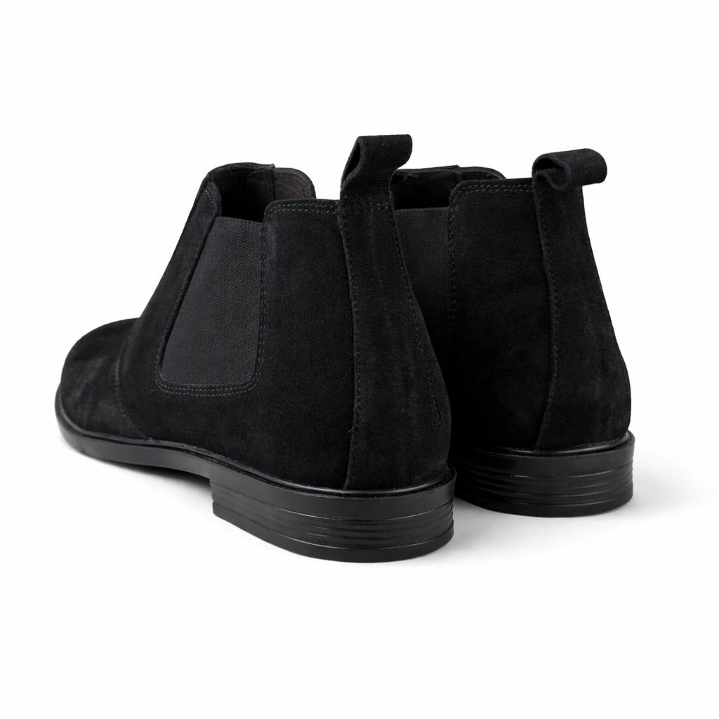 PURE SUEDE BLACK LEATHER CHELSEA