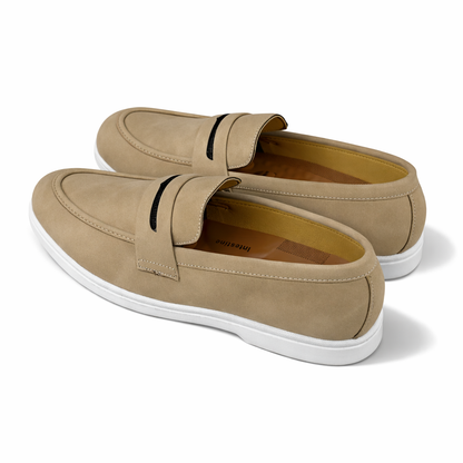 CREAM NUBUCK SUEDE MEDICATED LOAFER